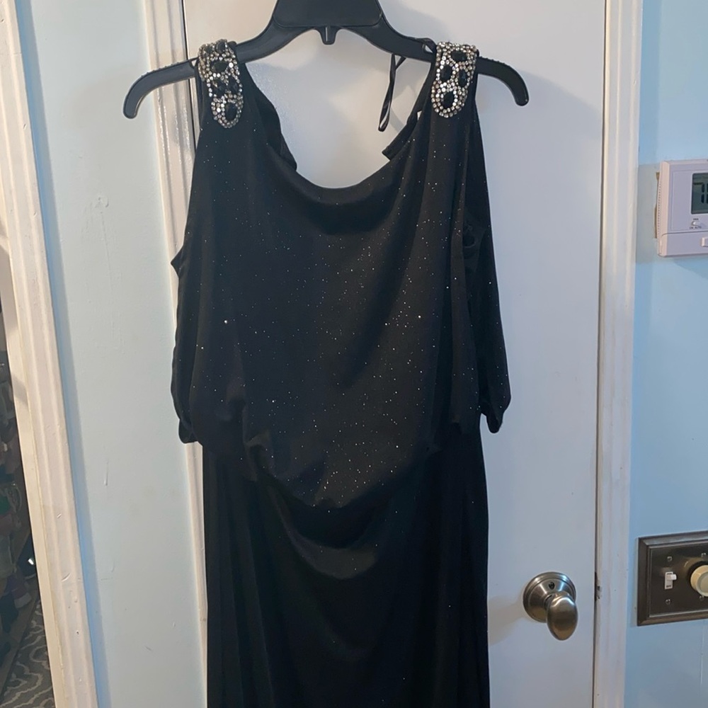 Jackie Jones, New York long gown slit in the back size 14